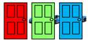 A picture containing door, building, door handle, rectangle

Description automatically generated
